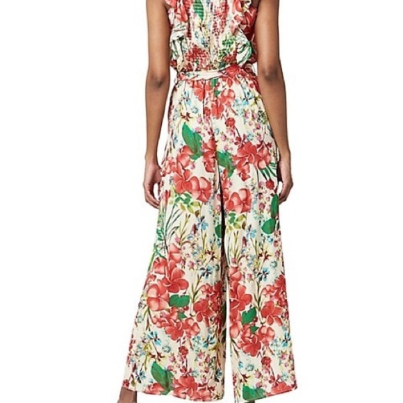 Buffalo NWT David Bitton Womens Ruffle cherry red Jumpsuit wide leg Plumeria - Picture 11 of 13